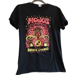 Mojo's‎ Records T Shirt Eureka Springs Arkansas Graphic Tee Gildan Softstyle